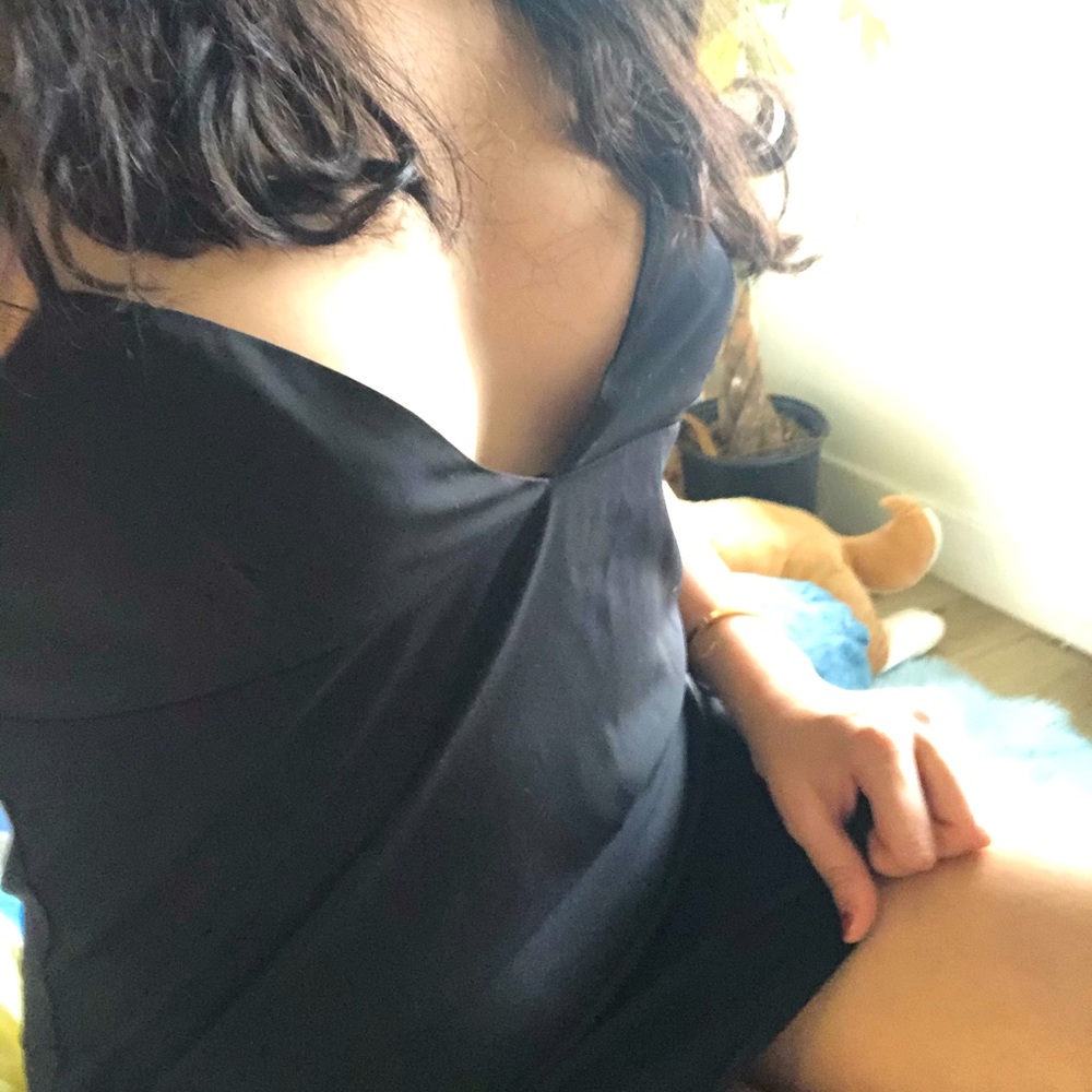 Sexy For Love & Lemons Black Slip Dress